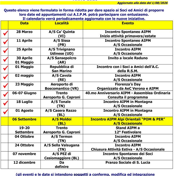 Calendario 2026
